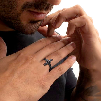 Christian Jesus Crucifix Cross Ring for