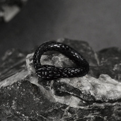 Stainless Steel Midi Snake Band Ring for