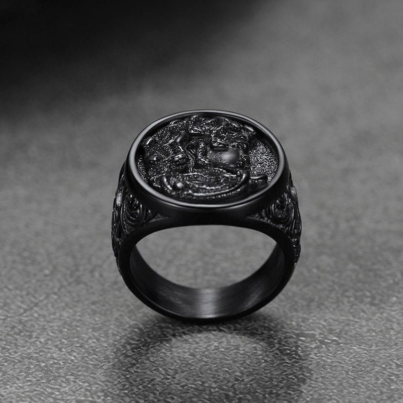 Medusa Snake Hair Ring Greek Mythology Signet Ring for