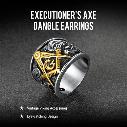 Freemason Masonic Stainless Steel Ring Band for