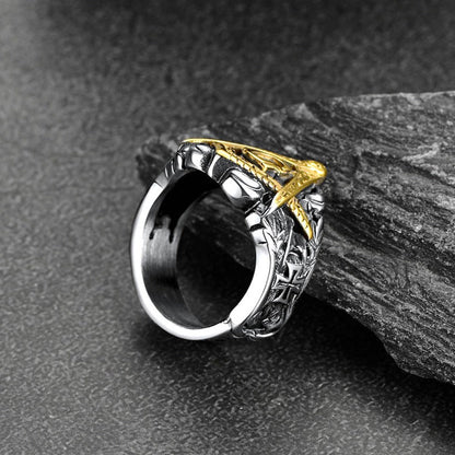 Masonic Freemason Master Engraved Signet Ring for