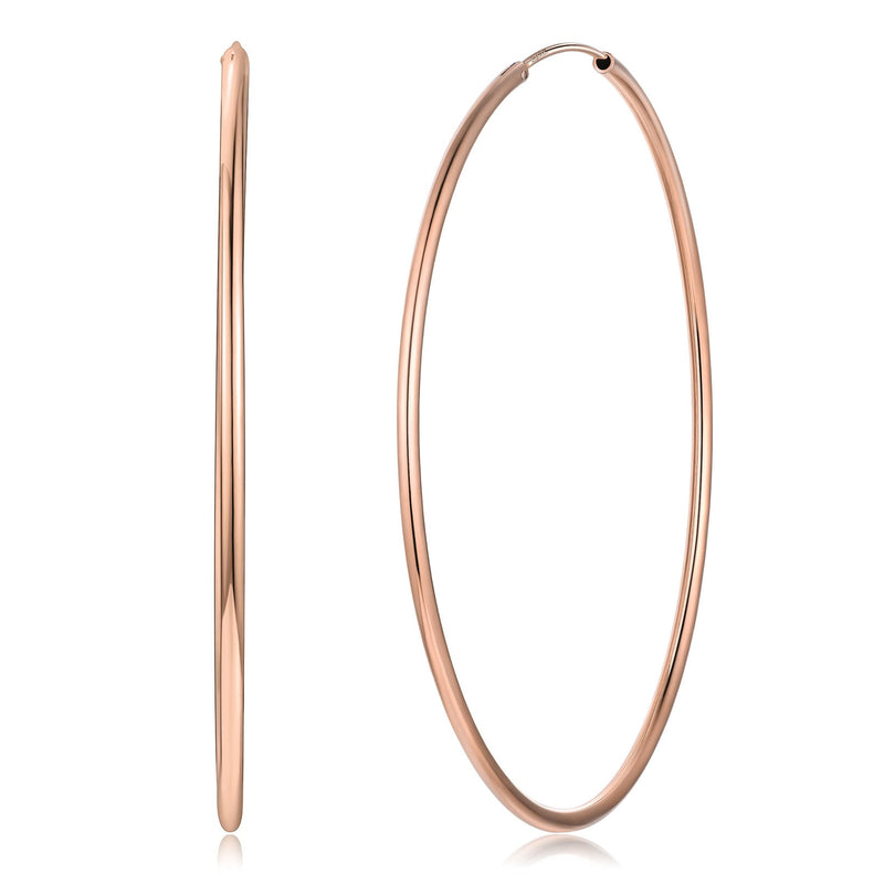 Sterling Silver Thin Hoop Earrings for