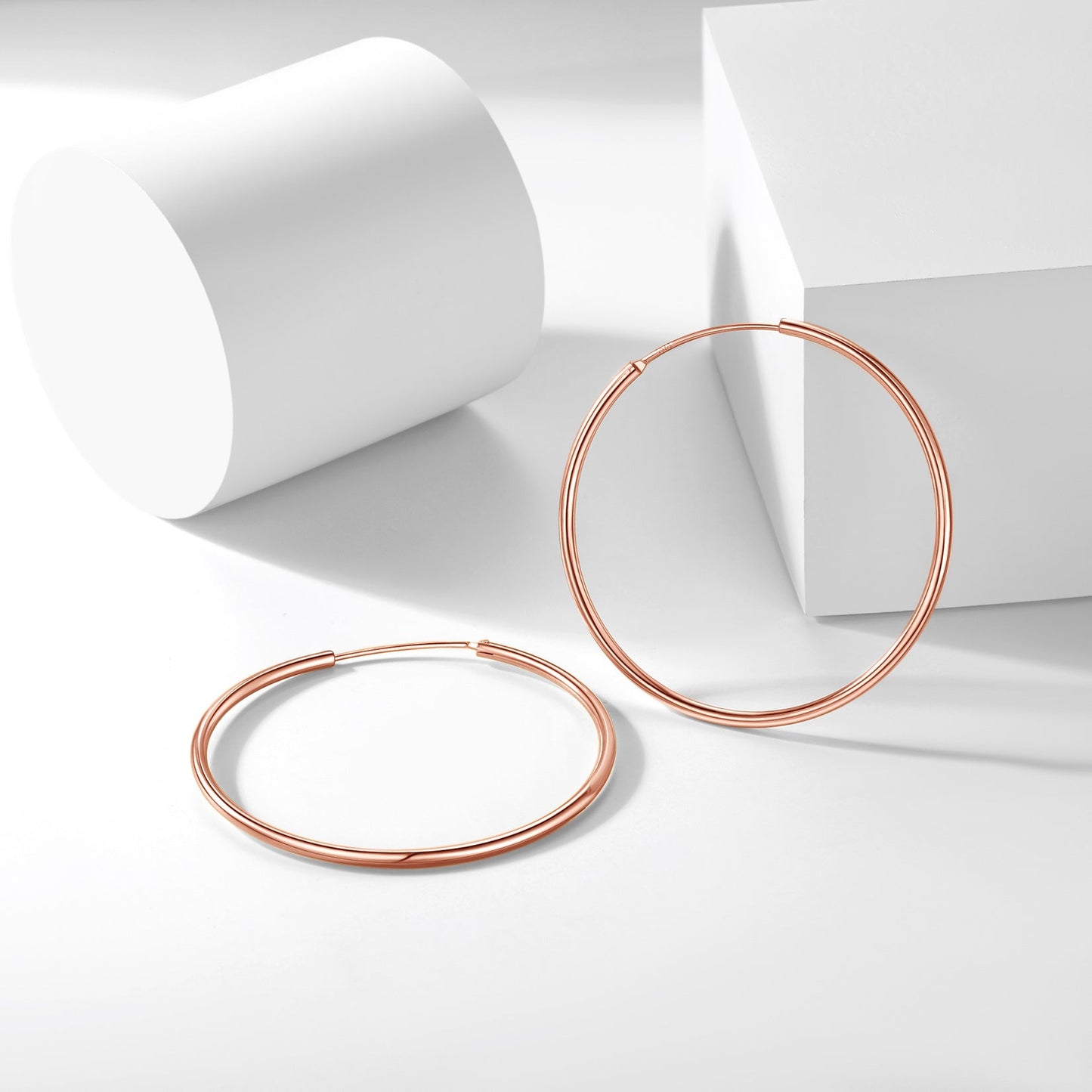 Sterling Silver Thin Hoop Earrings for