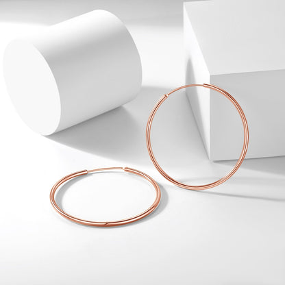 Sterling Silver Thin Hoop Earrings for