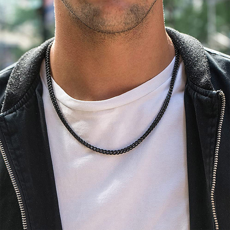 Spiga Wheat Chain Stainless Steel Link Necklace for