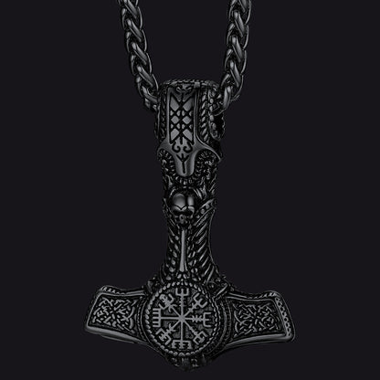 Viking Thor's Hammer Mjolnir Necklace Pendant for