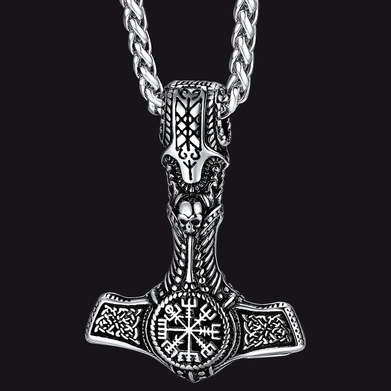 Viking Thor's Hammer Mjolnir Necklace Pendant for