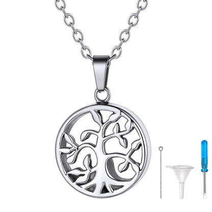 Cremation Tree of Life Urn Necklace for Ashes Memorial Gift