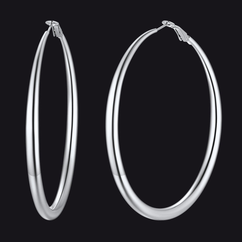 40/60/80mm Simple Thin Hoop Earrings for