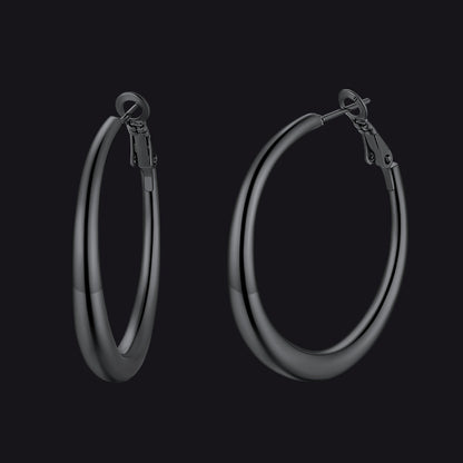 40/60/80mm Simple Thin Hoop Earrings for