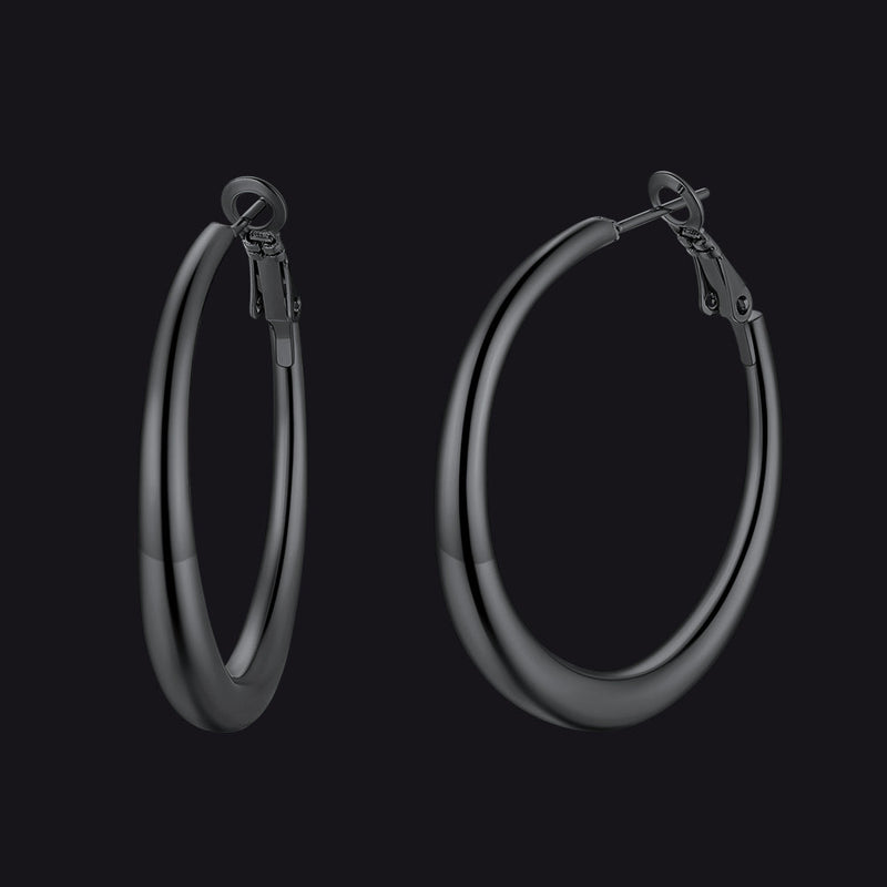 40/60/80mm Simple Thin Hoop Earrings for