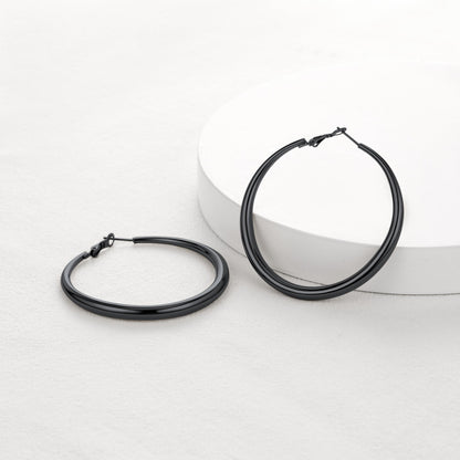 40/60/80mm Simple Thin Hoop Earrings for