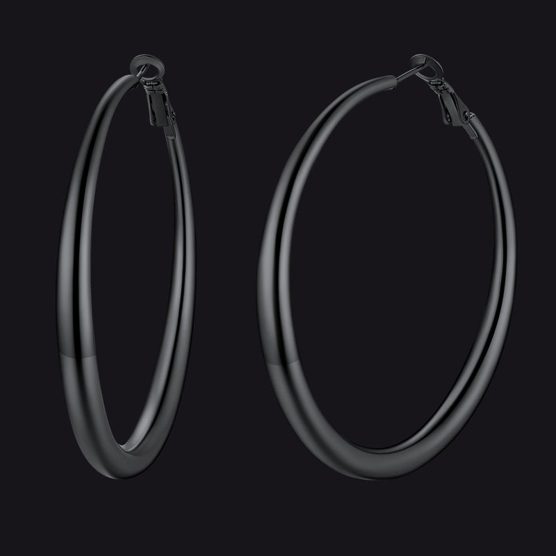 40/60/80mm Simple Thin Hoop Earrings for