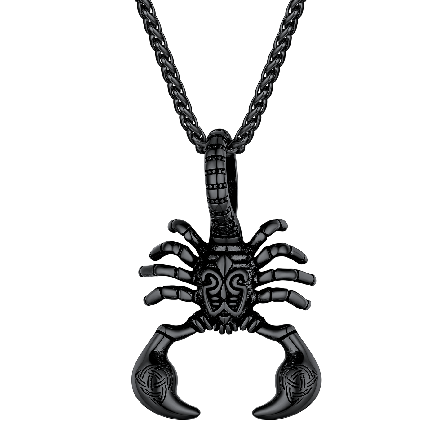 Celtic Knot Scorpion Pendant Necklace for