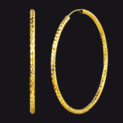 925 Sterling Silver 30/50/70mm Simple Hoop Earrings for