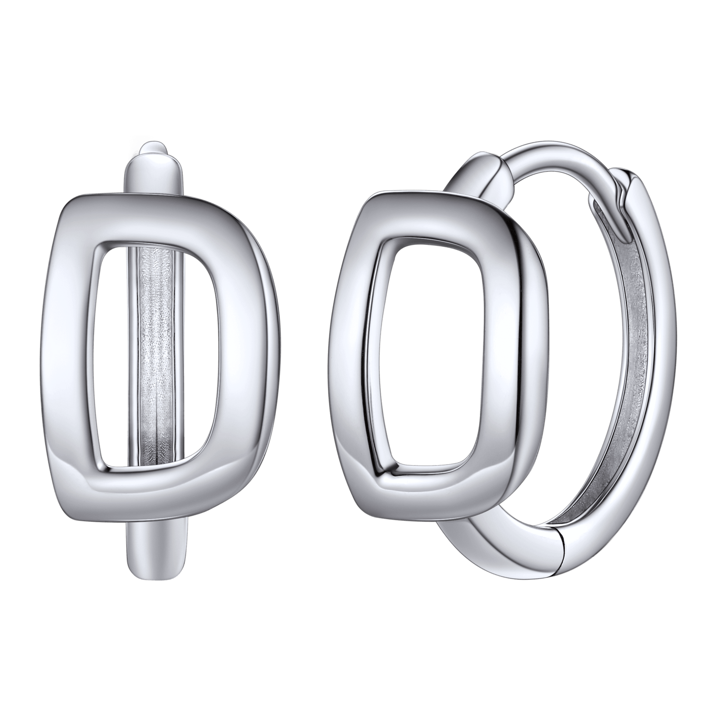 Sterling Silver Initial Letter A-z Hoop Earrings for