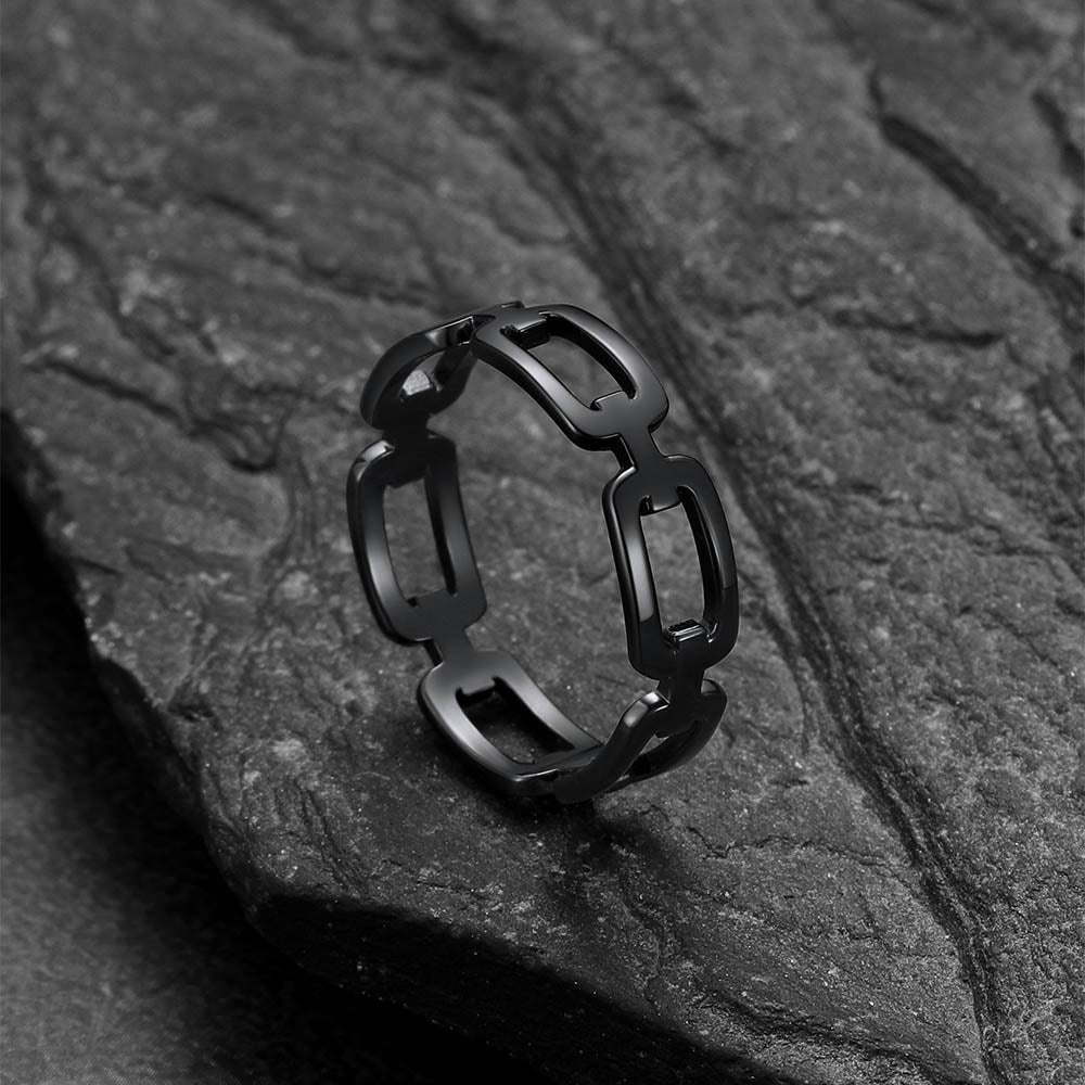 925 Sterling Silver Chain Link Rings for