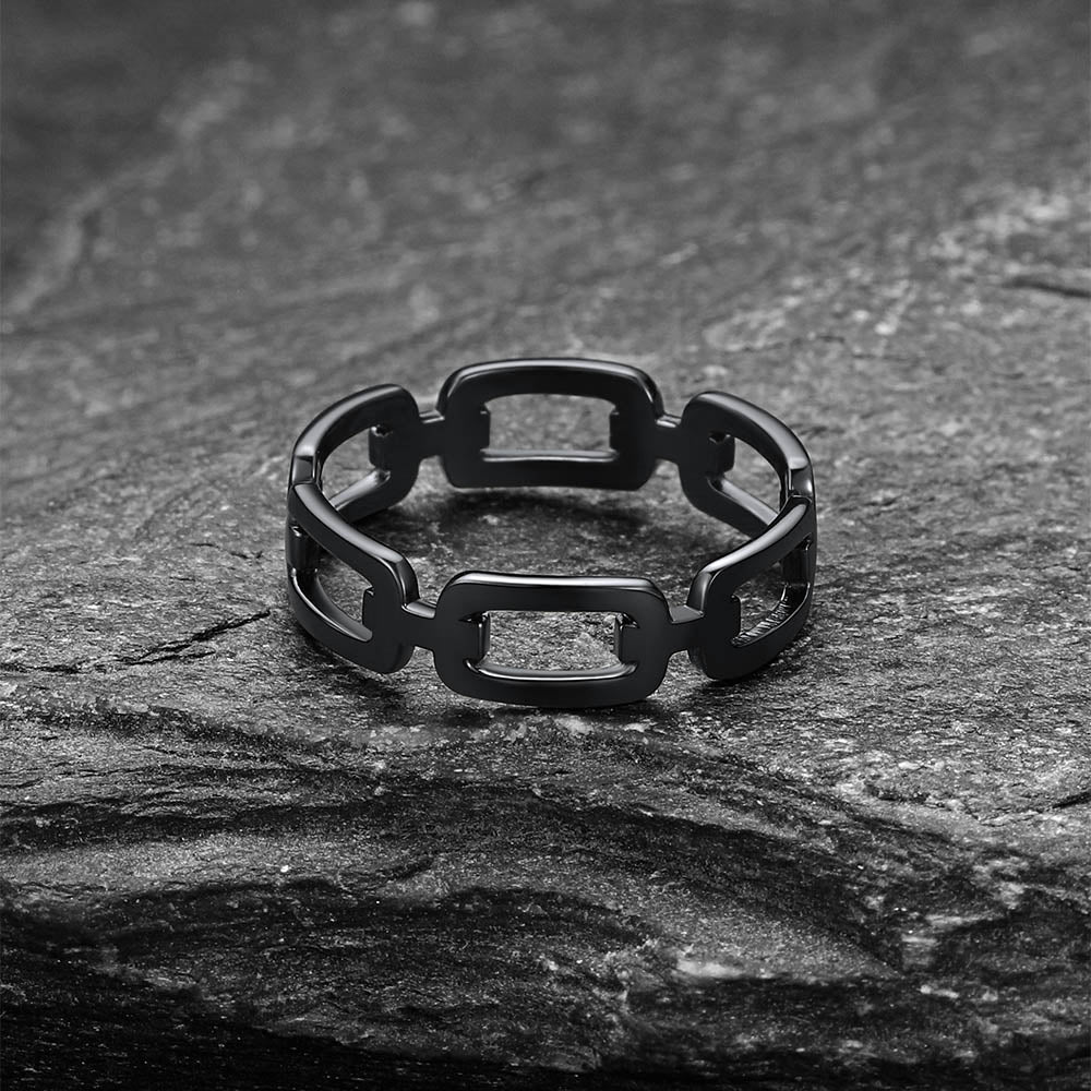 925 Sterling Silver Chain Link Rings for