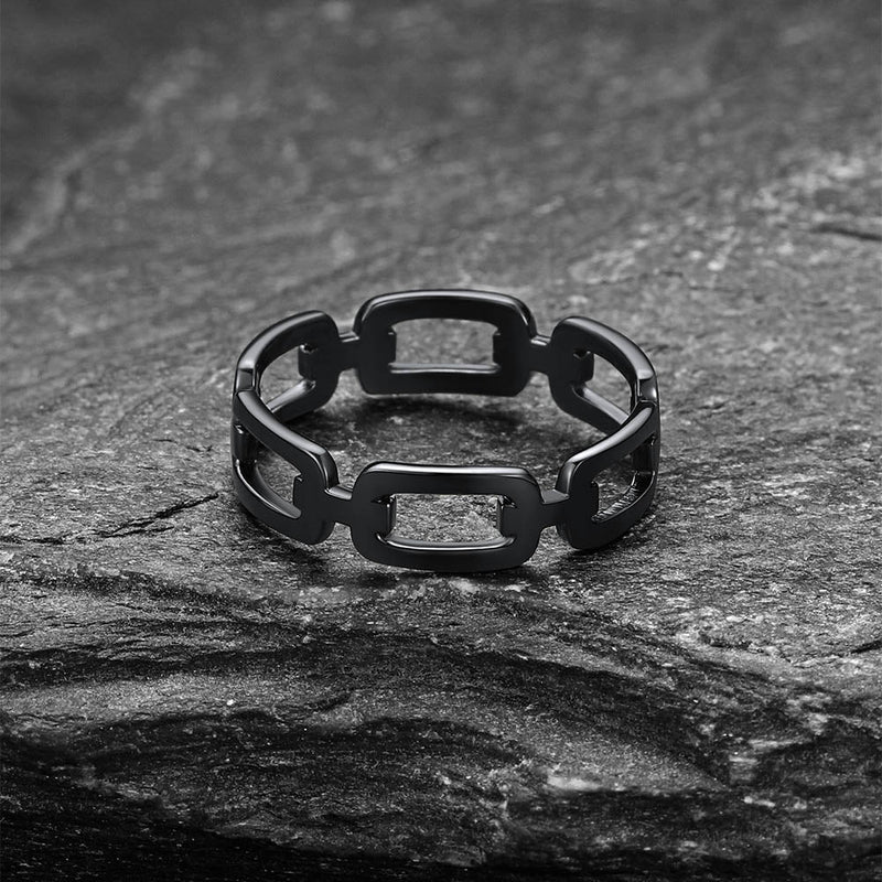 925 Sterling Silver Chain Link Rings for