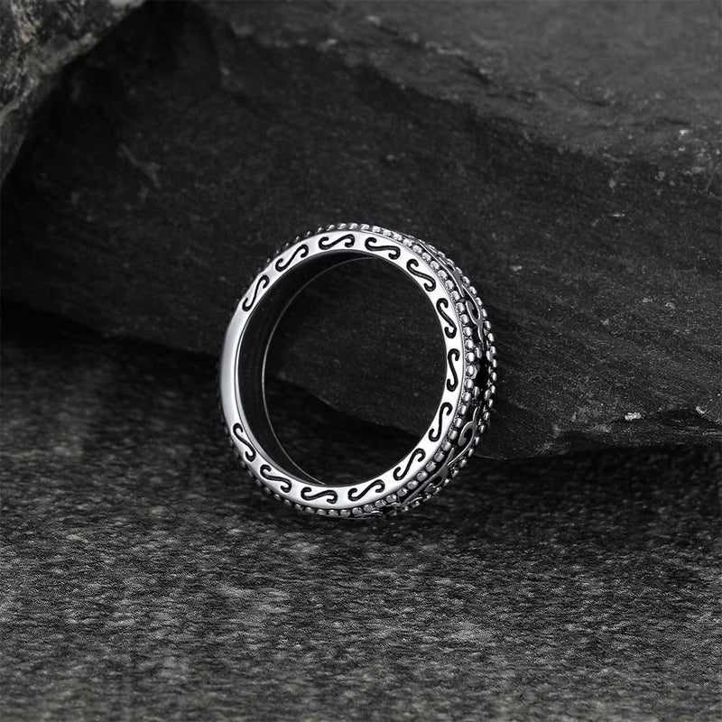 Sterling Silver Black Onyx Celtic Ring for