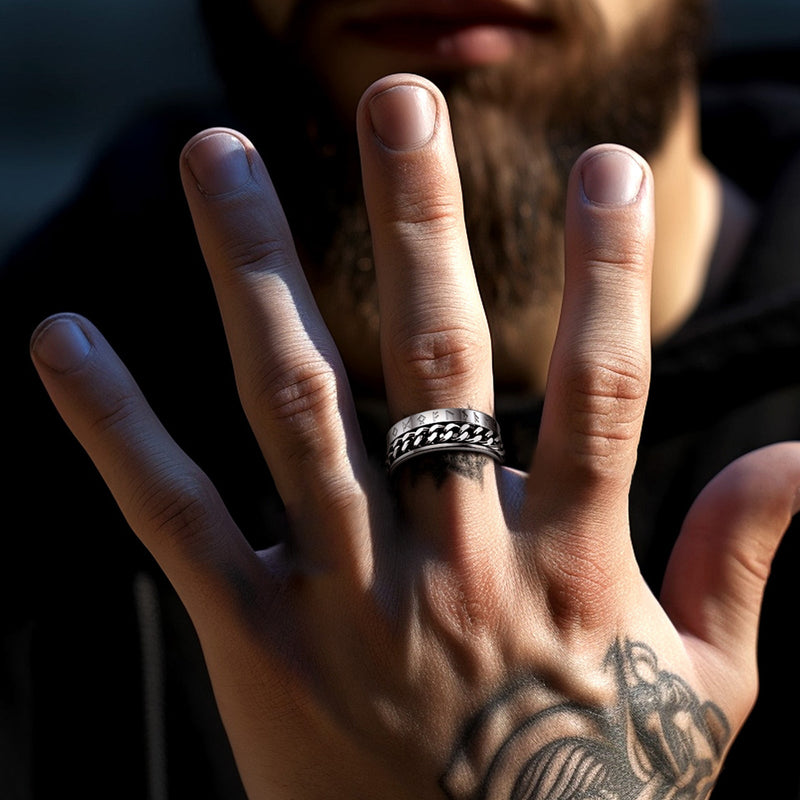 Viking Spinner Fidget Anxiety Ring for