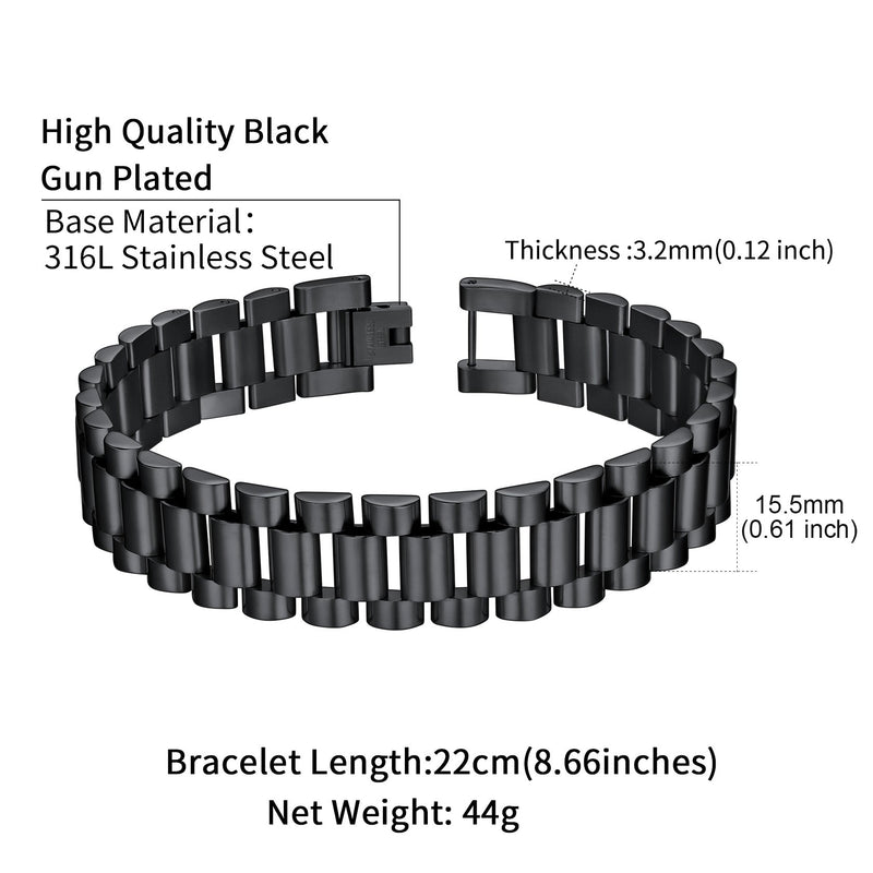 15mm Chunky Watch Band Chain Bracelet Watch Strap Bracelet for