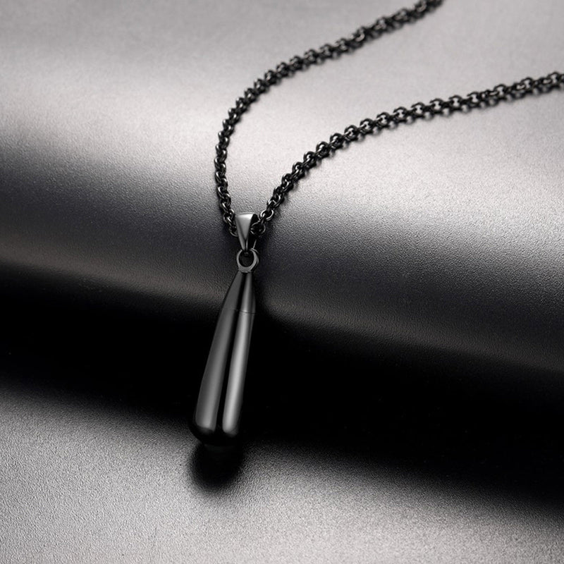 Engraved Cremation Tear Drop Urn Necklace for Ashes for