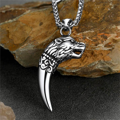 Viking Wolf Tooth Necklace for