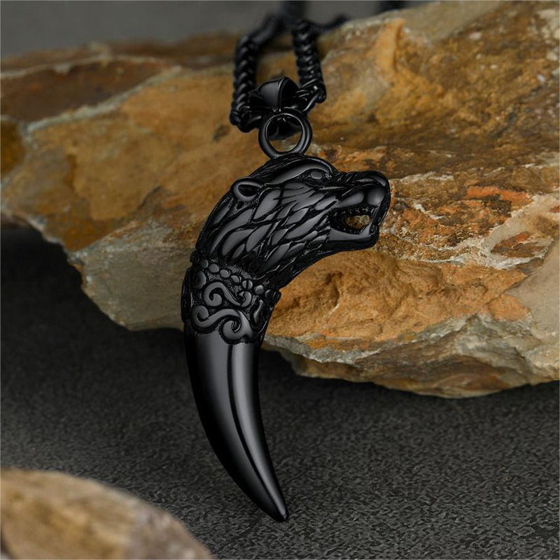 Viking Wolf Tooth Necklace for