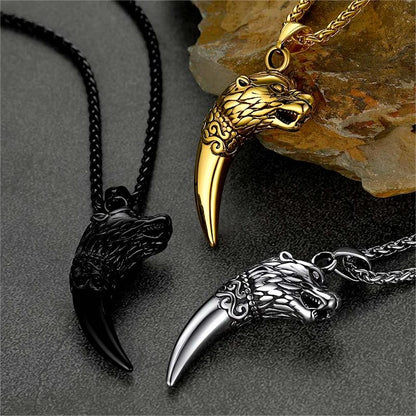 Viking Wolf Tooth Necklace for