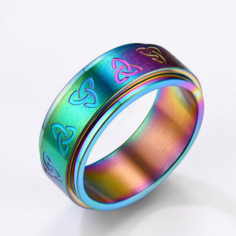 Celtic Knot Fidget Band Ring for Anxiety for