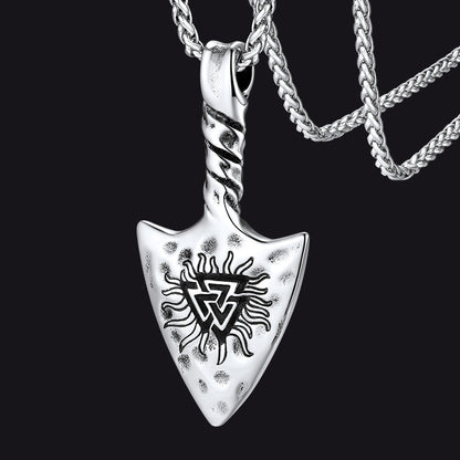 Flash Viking Gungnir Necklace With Valknut Amulet Jewelry for