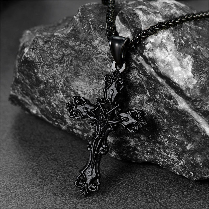 Crucifix Cross Necklace Jesus Pendant for