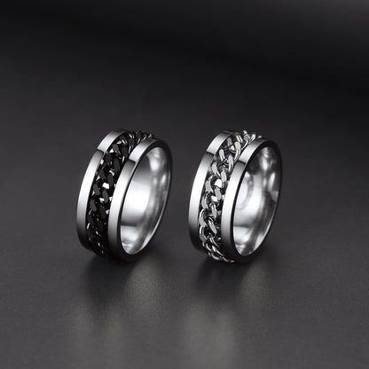 Cuban Chain Fidget Ring for Anxiety