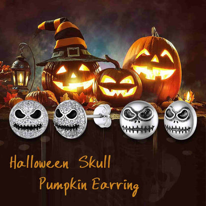 Halloween Jack Skellington Earrings for in Sterling Silver