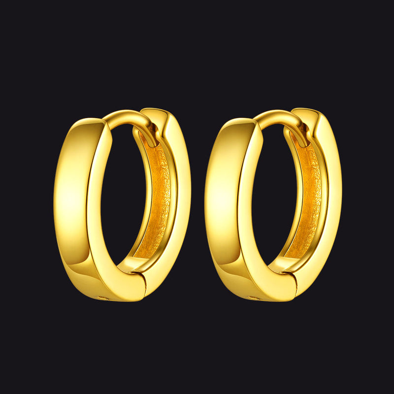 Sterling Silver Huggie Hoop Classic Earrings for