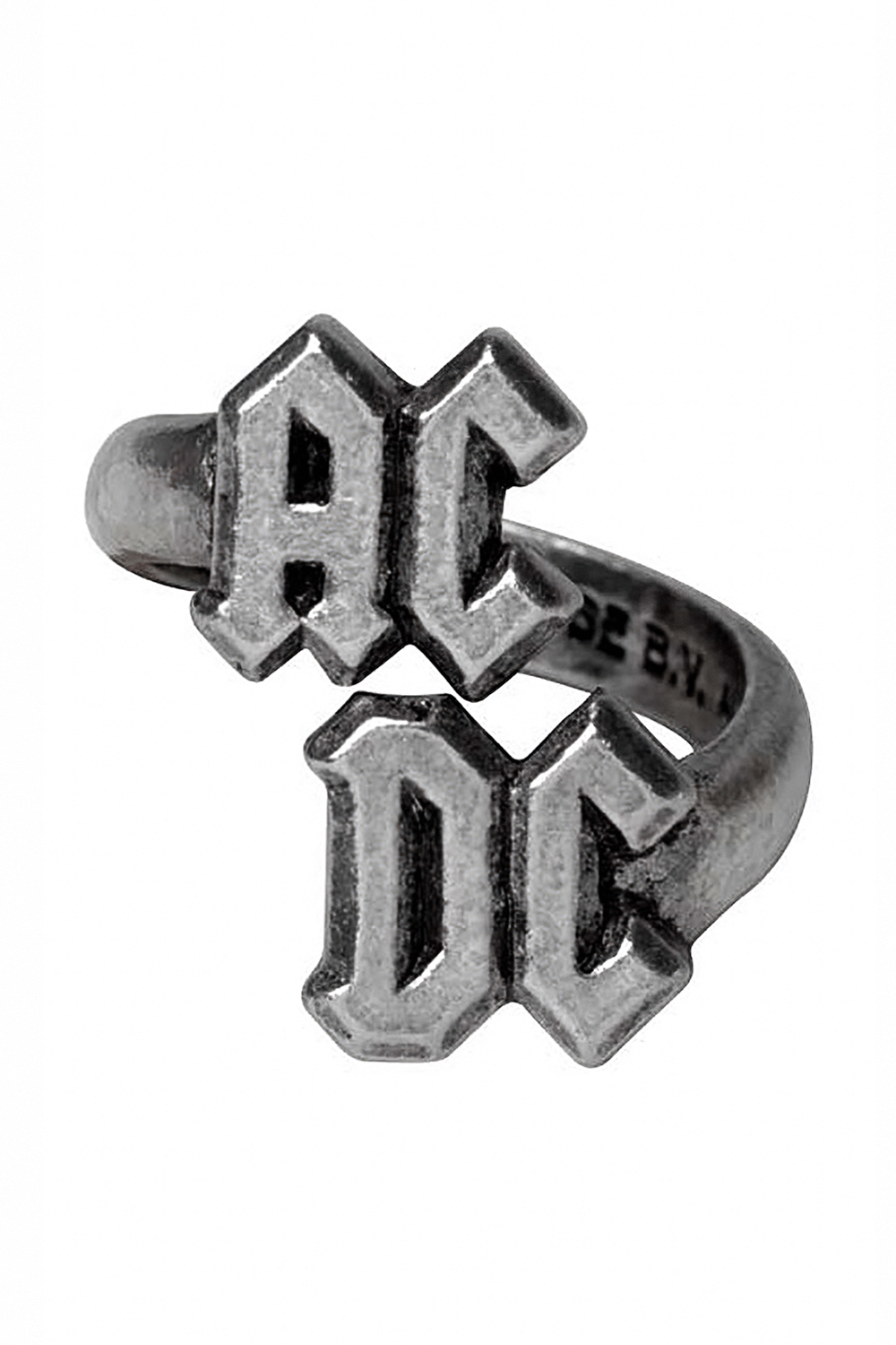 Ac/dc Band Wrap Ring - Pewter Gothic Accessory