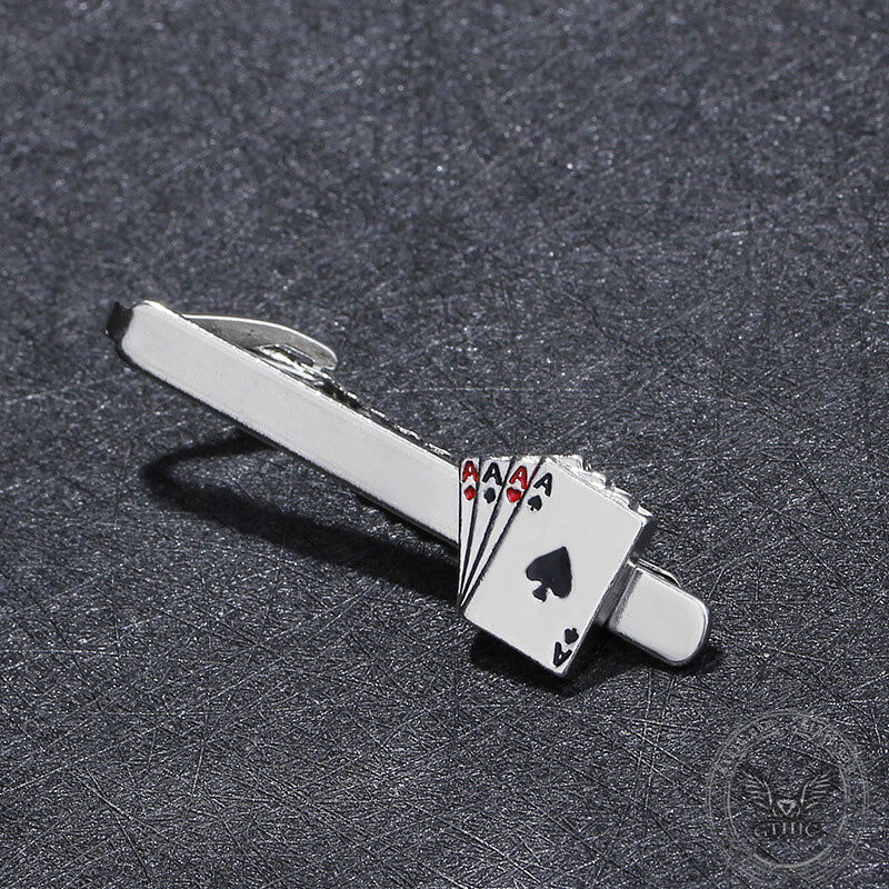 Ace Poker Card Alloy Tie Clip