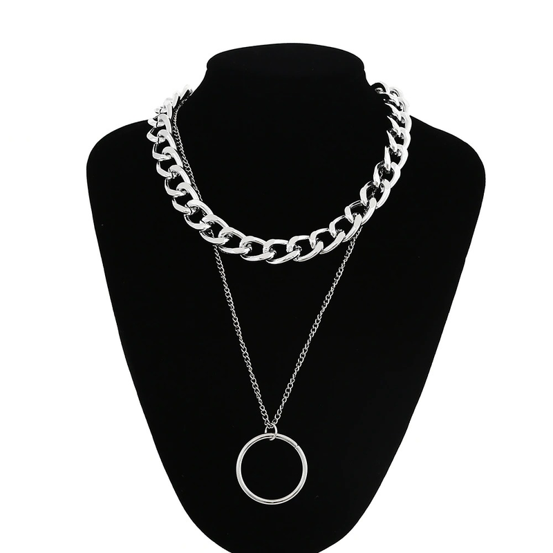 Alternative Style Padlock Pendant / Punk Necklace Chain Lock