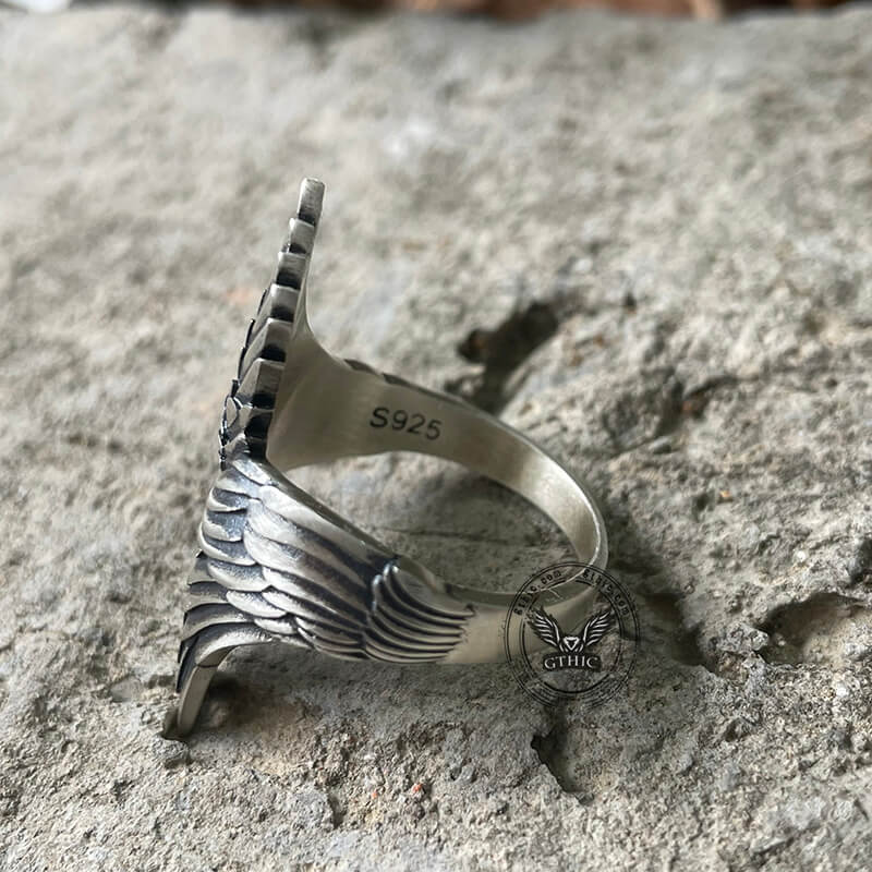 Angel Descends Sterling Silver Ring