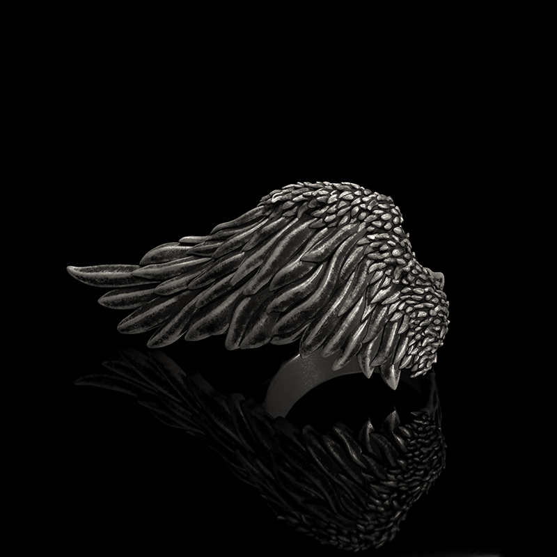 Angel Wing Sterling Silver Ring