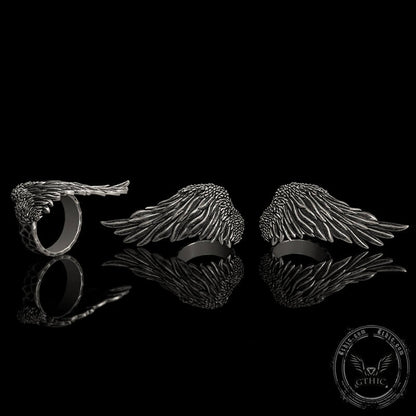 Angel Wing Sterling Silver Ring