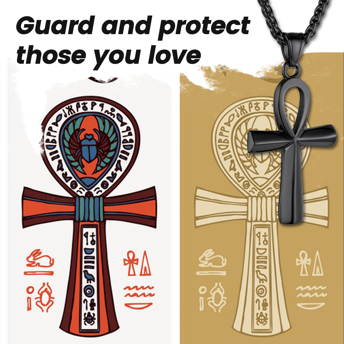 Egyptian Coptic Ankh Cross Necklace for