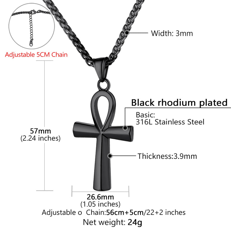 Egyptian Coptic Ankh Cross Necklace for