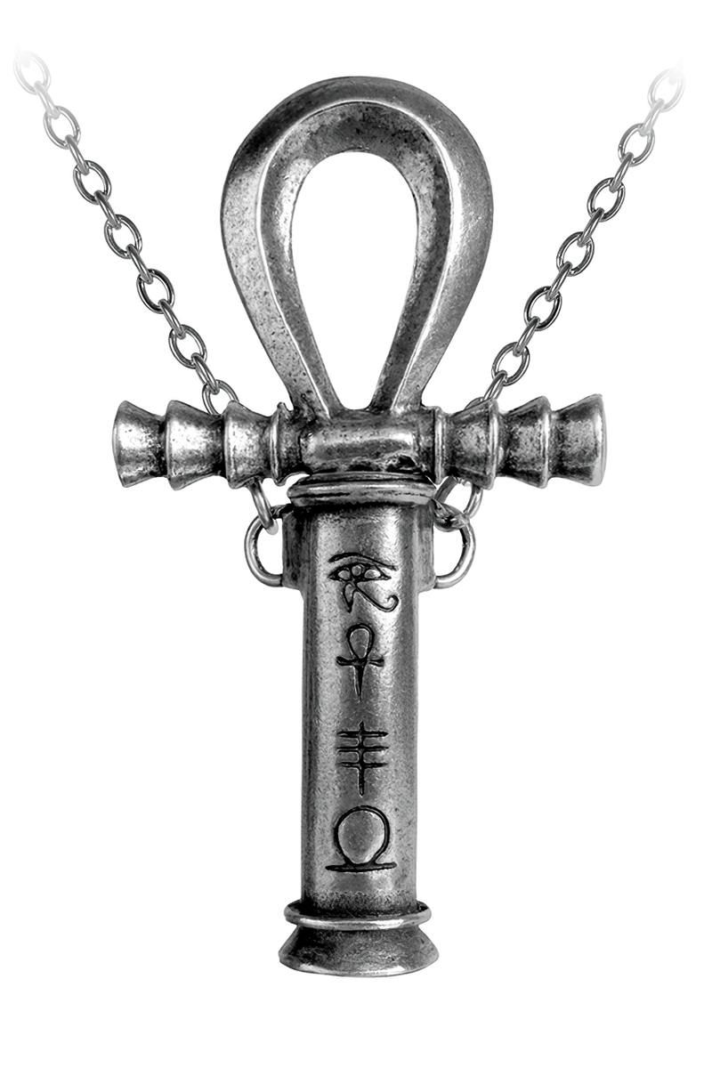 Ankh Pendant With Dagger and Egyptian Symbols