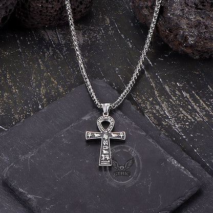 Ankh Cross Ancient Egyptian Symbol Stainless Steel Pendant