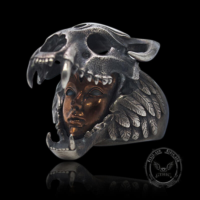 Aztec Jaguar Warrior Sterling Silver Ring