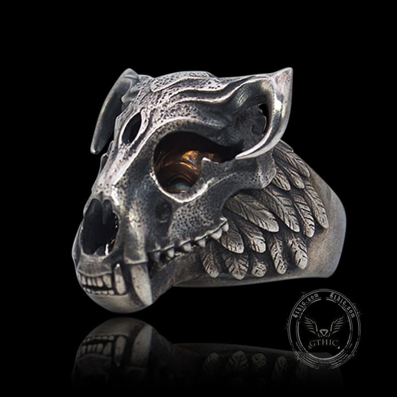 Aztec Jaguar Warrior Sterling Silver Ring