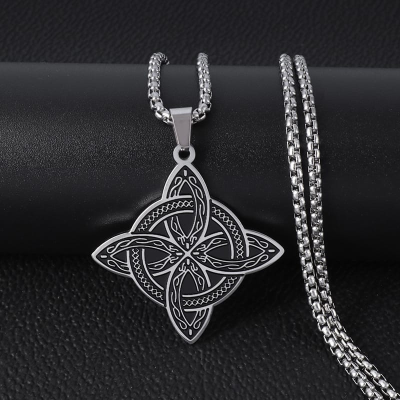 Witches Knot Protective Stainless Steel Necklace
