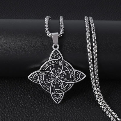 Witches Knot Protective Stainless Steel Necklace